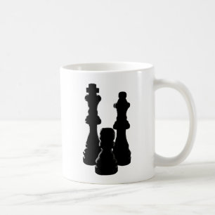 Mug Conception de silhouette de pièce d'échecs