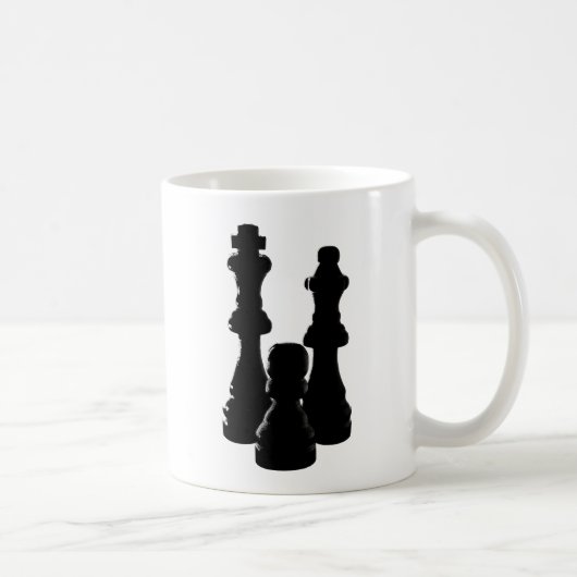 Mug Conception de silhouette de pièce d'échecs (Droite)