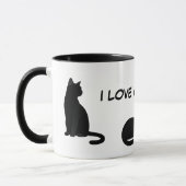 Mug Conception de silhouettes de jolis animaux - Chats (Gauche)