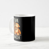 Mug Conception de singe et d'ours mignons de l'équipe (Devant gauche)