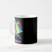 Mug Conception de ski vibrante avec texte grenoble ski (Devant gauche)