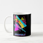 Mug Conception de ski vibrante avec texte grenoble ski (Gauche)
