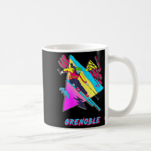 Mug Conception de ski vibrante avec texte grenoble ski