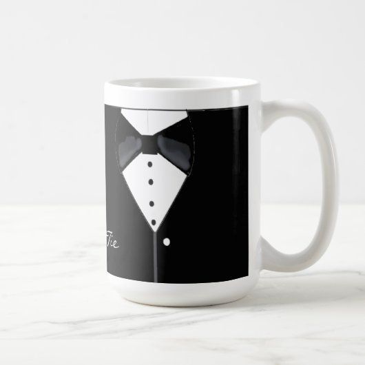 Mug Conception de smoking à nœud papillon noir (Droite)