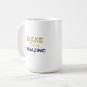 Mug Conception de soleil marine or Faites de cette jou (Devant gauche)