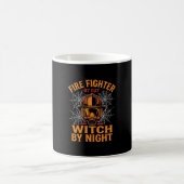 Mug Conception de sorcière de Halloween de pompier (Centre)