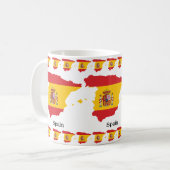 Mug Conception de souvenir de drapeau d'Espagne dans u (Devant gauche)