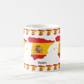 Mug Conception de souvenir de drapeau d'Espagne dans u (Centre)