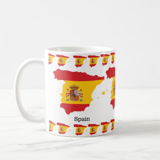 Mug Conception de souvenir de drapeau d'Espagne dans u (Gauche)