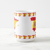 Mug Conception de souvenir de drapeau d'Espagne dans u (Centre)