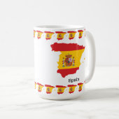 Mug Conception de souvenir de drapeau d'Espagne dans u (Devant droit)