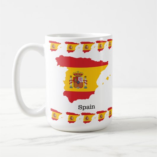 Mug Conception de souvenir de drapeau d'Espagne dans u (Gauche)