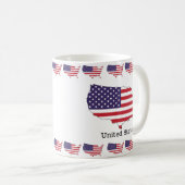 Mug Conception de souvenir de drapeau et de carte des (Devant droit)