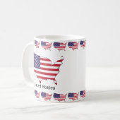 Mug Conception de souvenir de drapeau et de carte des (Devant gauche)