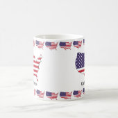 Mug Conception de souvenir de drapeau et de carte des (Centre)