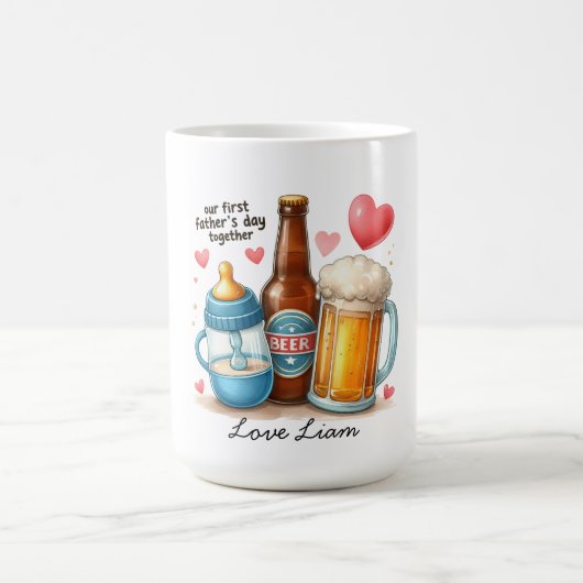 Mug Conception de souvenir de première fête des pères (Centre)