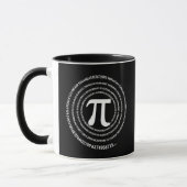 Mug Conception de spirale de nombre de pi (Gauche)