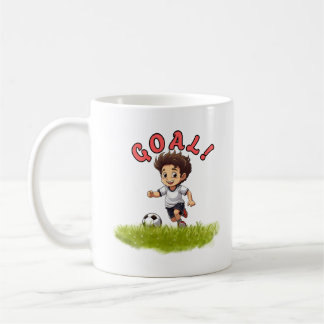 Mug Conception de sport de dessin animé de football mi