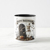 Mug Conception de squelette dansant Halloween (Centre)