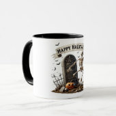 Mug Conception de squelette dansant Halloween (Devant gauche)