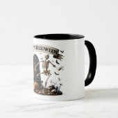 Mug Conception de squelette dansant Halloween (Devant droit)