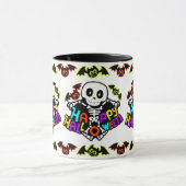 Mug Conception de squelette et de chauves-souris fanta (Centre)