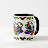 Mug Conception de squelette et de chauves-souris fanta (Devant droit)