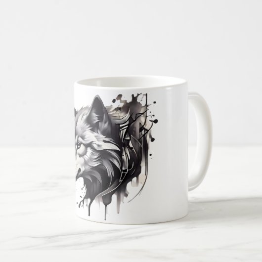 Mug Conception de style de tatouage de la collection d (Devant droit)