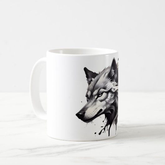 Mug Conception de style de tatouage de la collection d (Devant gauche)