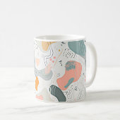 Mug Conception de style Memphis à motif transparent, f (Devant droit)