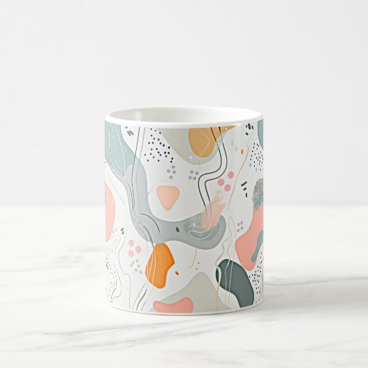 Mug Conception de style Memphis à motif transparent, f (Centre)