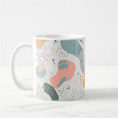 Mug Conception de style Memphis à motif transparent, f (Gauche)