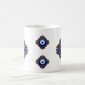 Mug Conception de sublimation d'œil maléfique bleu orn (Centre)