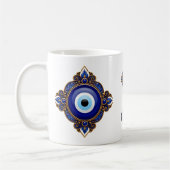 Mug Conception de sublimation d'œil maléfique bleu orn (Gauche)