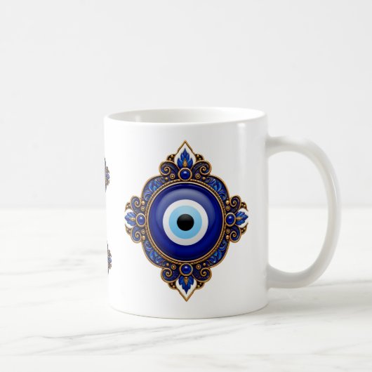 Mug Conception de sublimation d'œil maléfique bleu orn (Droite)