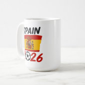 Mug Conception de supporter de football Espagne 2026 a (Devant gauche)