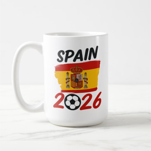 Mug Conception de supporter de football Espagne 2026 a (Gauche)