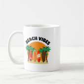 Mug Conception de surf des vibes de plage pour les vac (Gauche)