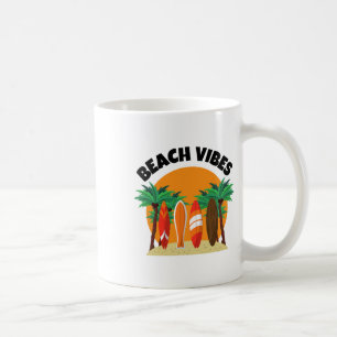 Mug Conception de surf des vibes de plage pour les vac