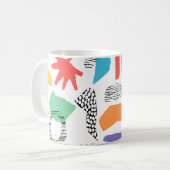 Mug Conception de surface dessinée à la main. Memphis (Devant gauche)