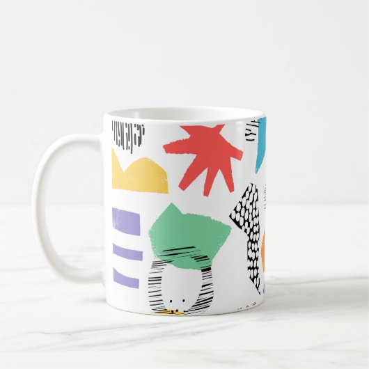 Mug Conception de surface dessinée à la main. Memphis (Gauche)