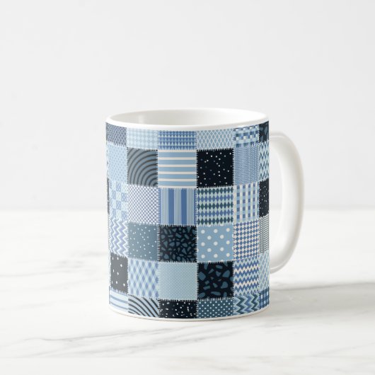 Mug Conception de surfaces composées. Motif de patchwo (Devant droit)