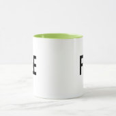 Mug Conception de symbole de colombe de typographie li (Centre)