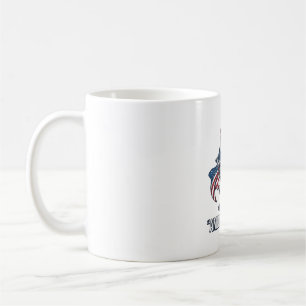 Mug Conception de T-shirt blanc de T-Rex patriotique A