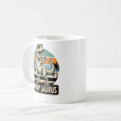 Mug Conception de t-shirt de dinosaure rétro Daddy Sau (Devant gauche)