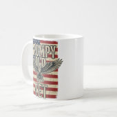 Mug Conception de T-shirt de drapeau d'aigle patriotiq (Devant gauche)