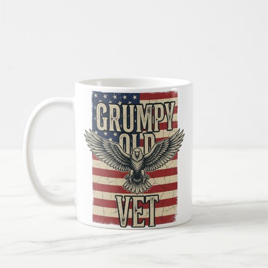 Mug Conception de T-shirt de drapeau d'aigle patriotiq (Gauche)
