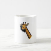 Mug Conception de T-shirt de girafe mignon gravé vinta (Centre)