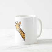 Mug Conception de T-shirt de girafe qui regarde gravur (Devant droit)