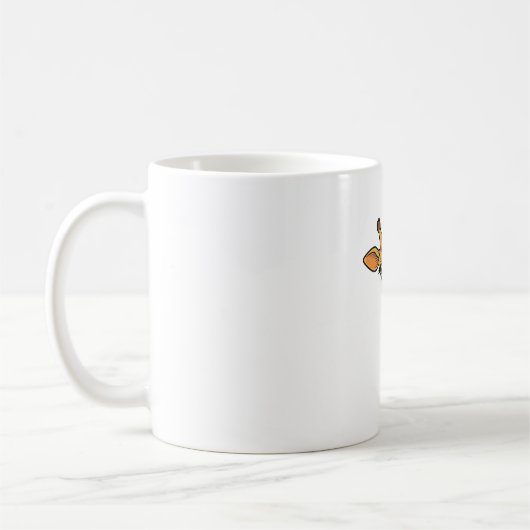 Mug Conception de T-shirt de girafe qui regarde gravur (Gauche)